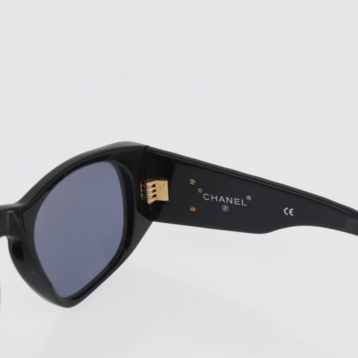 CHANEL Sunglasses plastic 2 Set Black CC Auth bs35217