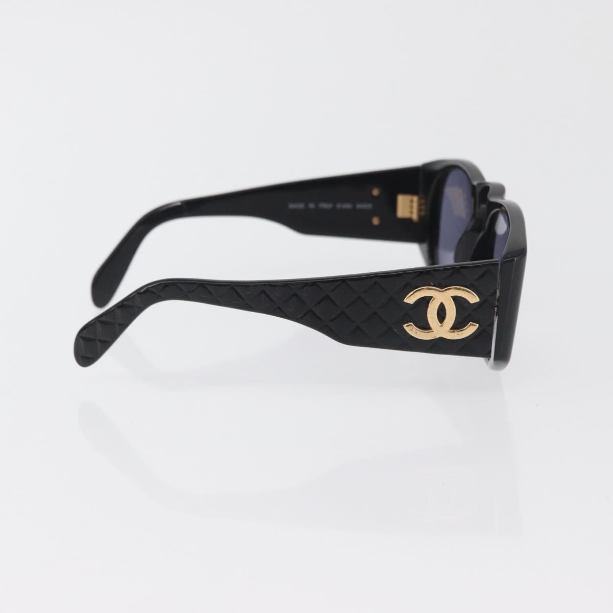 CHANEL Sunglasses plastic 2 Set Black CC Auth bs35217