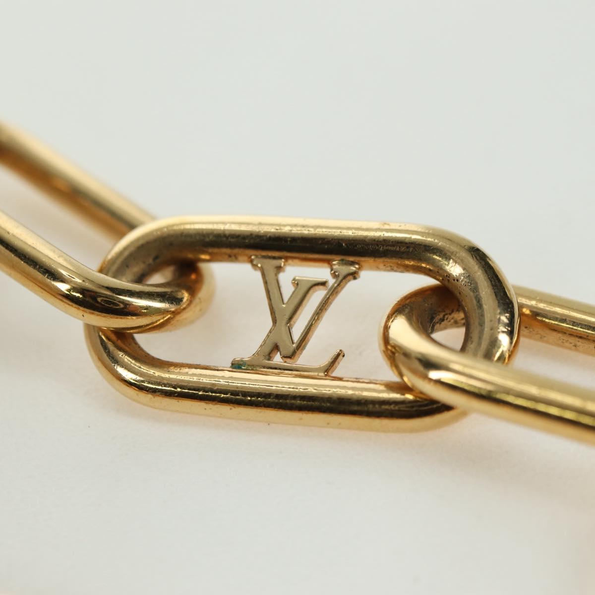 LOUIS VUITTON Chain Collier Signature Necklace metal Gold M00324 Auth bs35219M