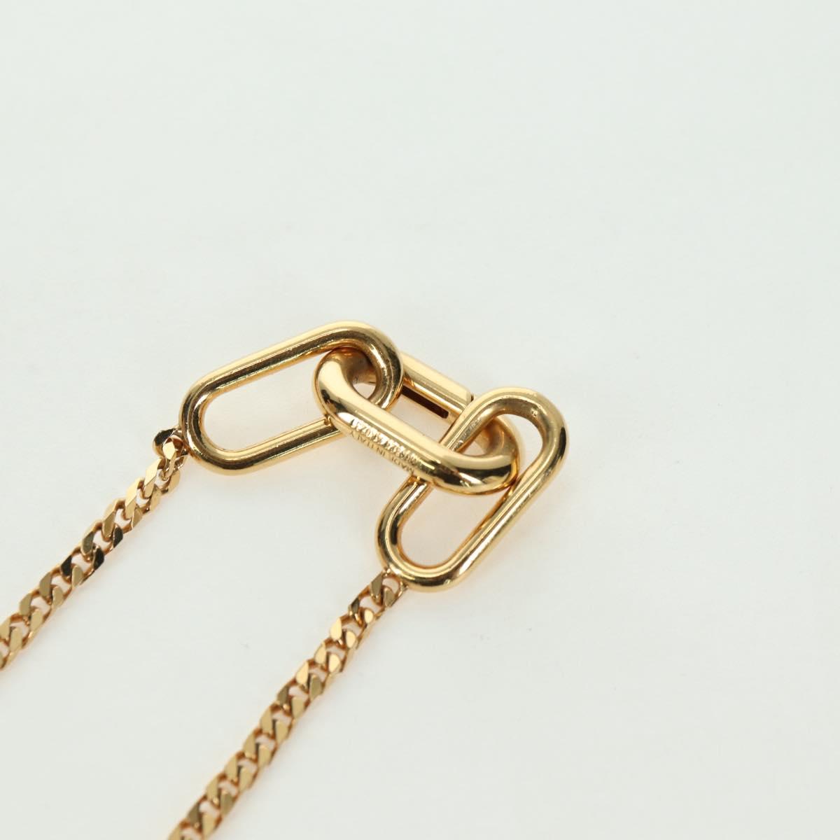LOUIS VUITTON Chain Collier Signature Necklace metal Gold M00324 Auth bs35219M