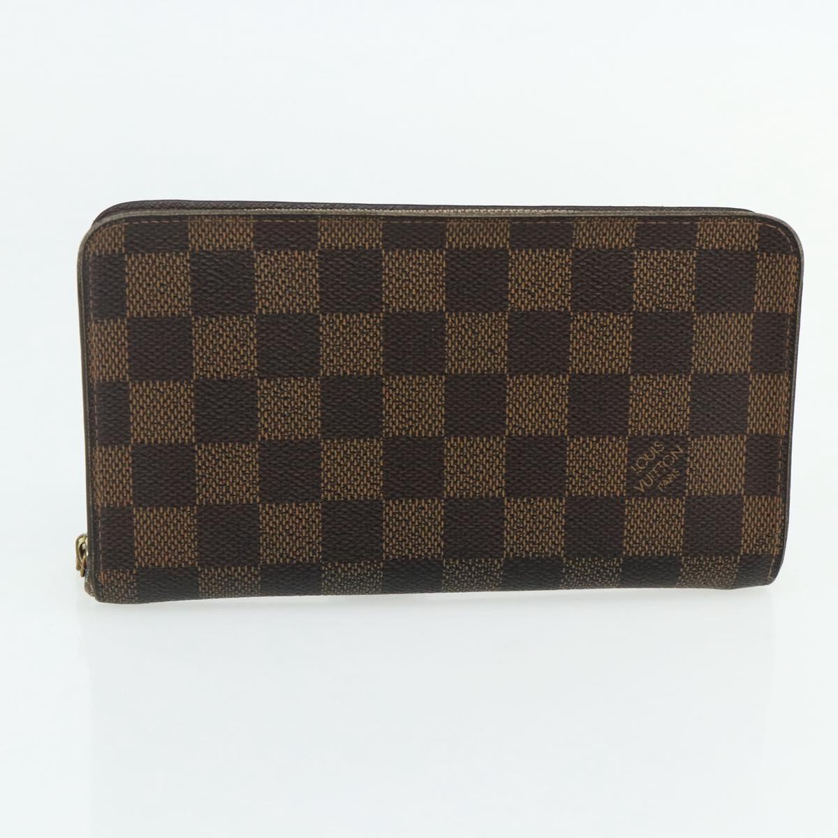 LOUIS VUITTON Monogram Epi Damier Ebene Wallet 4 Set Black LV Auth bs35221