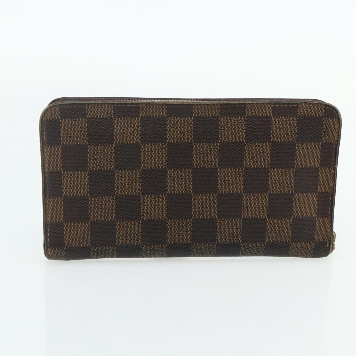 LOUIS VUITTON Monogram Epi Damier Ebene Wallet 4 Set Black LV Auth bs35221
