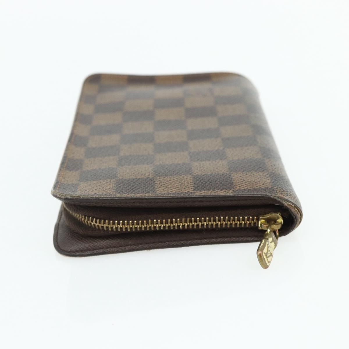 LOUIS VUITTON Monogram Epi Damier Ebene Wallet 4 Set Black LV Auth bs35221