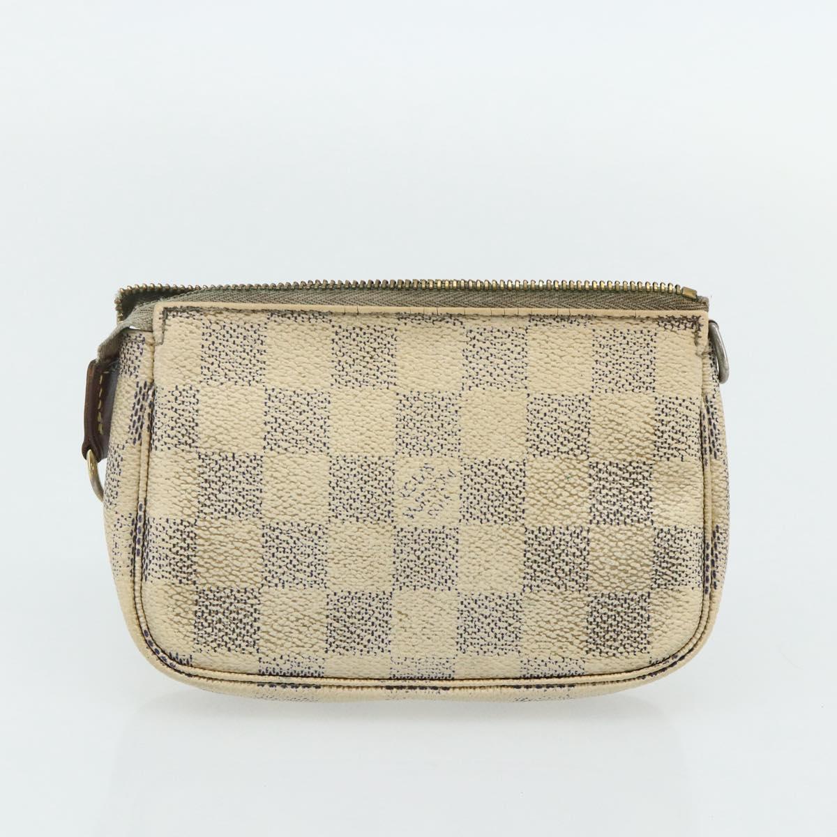 LOUIS VUITTON Damier Azur Monogram Taiga Pouch 3 Set Epicea LV Auth bs35222