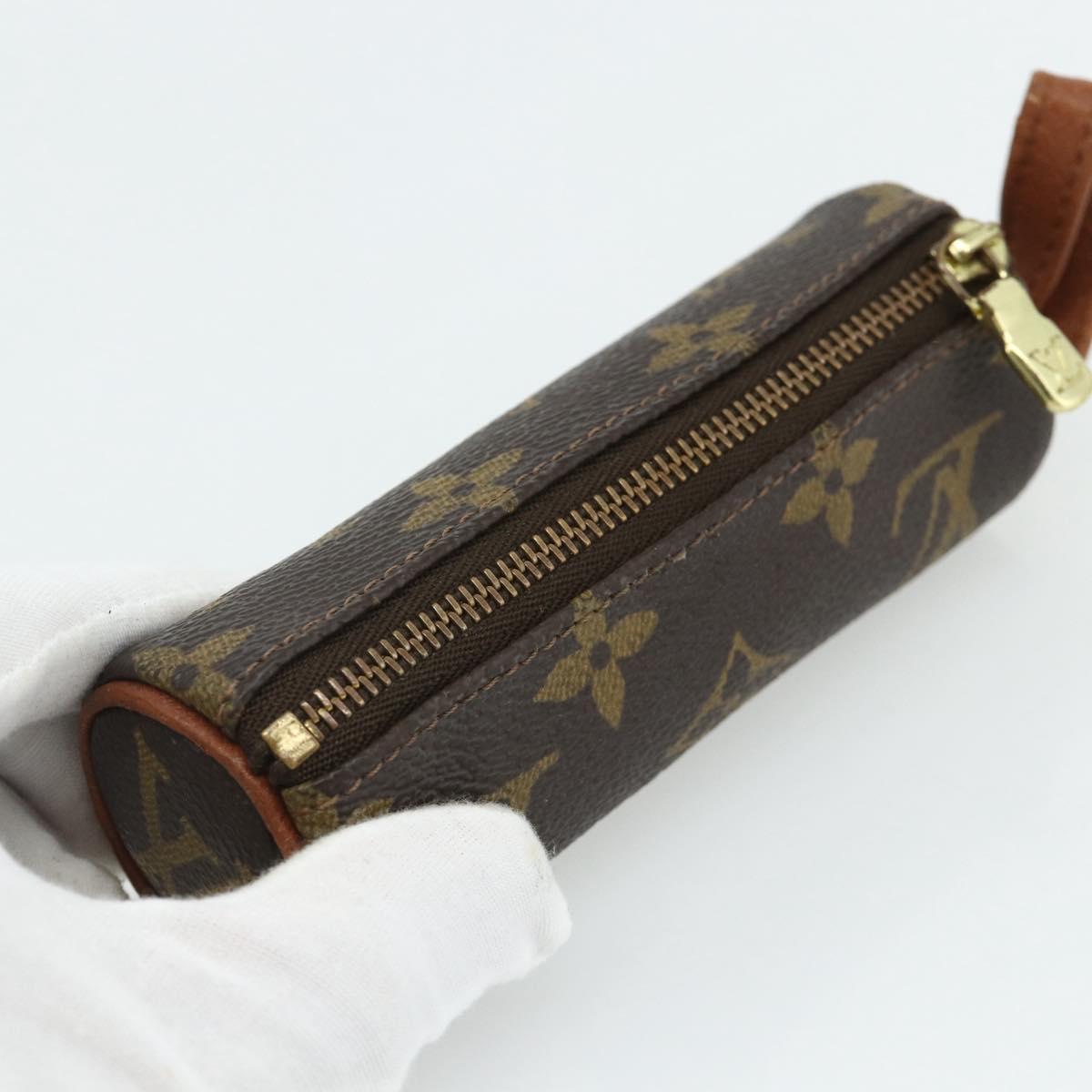 LOUIS VUITTON Damier Azur Monogram Taiga Pouch 3 Set Epicea LV Auth bs35222