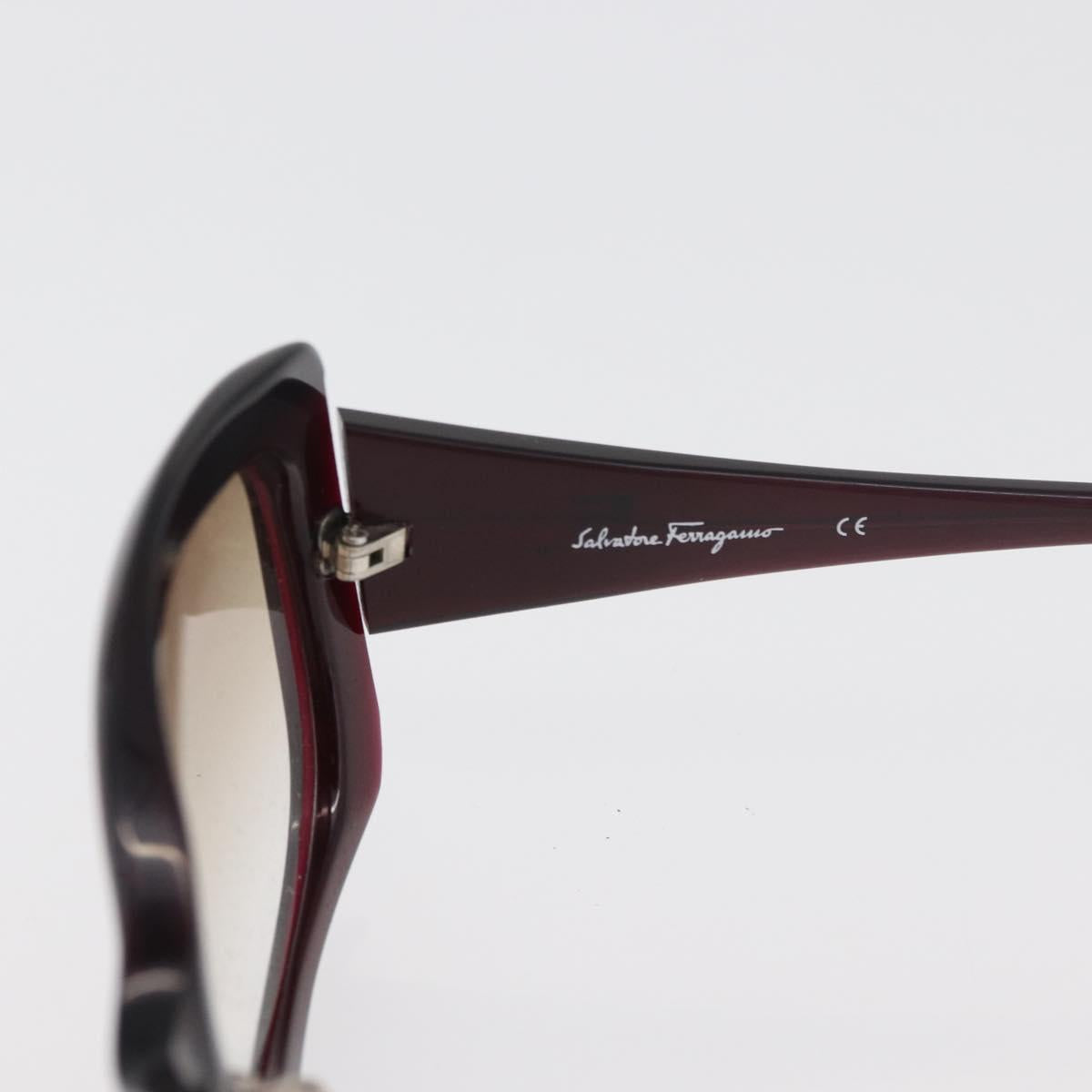 PRADA Salvatore Ferragamo Sunglasses plastic 2 Set Brown Silver Auth bs35223
