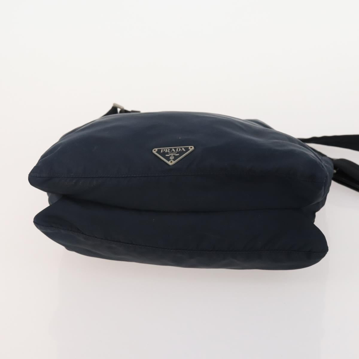PRADA Shoulder Bag Nylon Leather 5 Set Black Navy Brown Auth bs35225