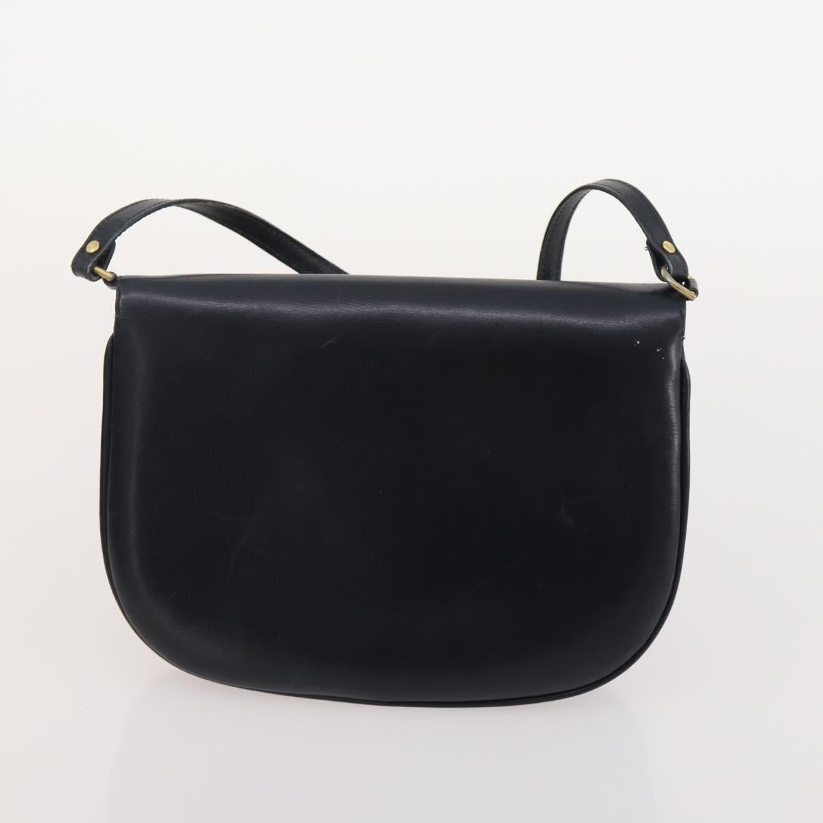 GIVENCHY Barry Shoulder Bag Leather 4 Set Black Gold Silver Auth bs35228