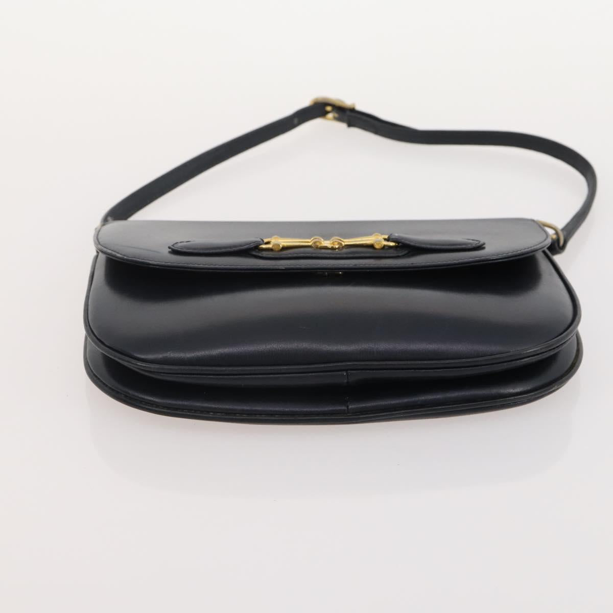 GIVENCHY Barry Shoulder Bag Leather 4 Set Black Gold Silver Auth bs35228