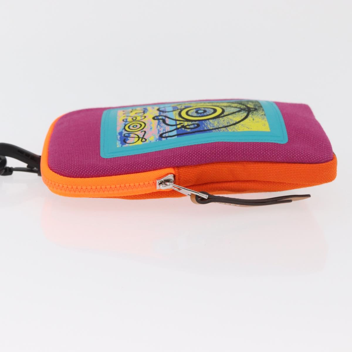 LOEWE Shoulder Pouch Shoulder Bag Canvas Multicolor Silver Auth bs35249M