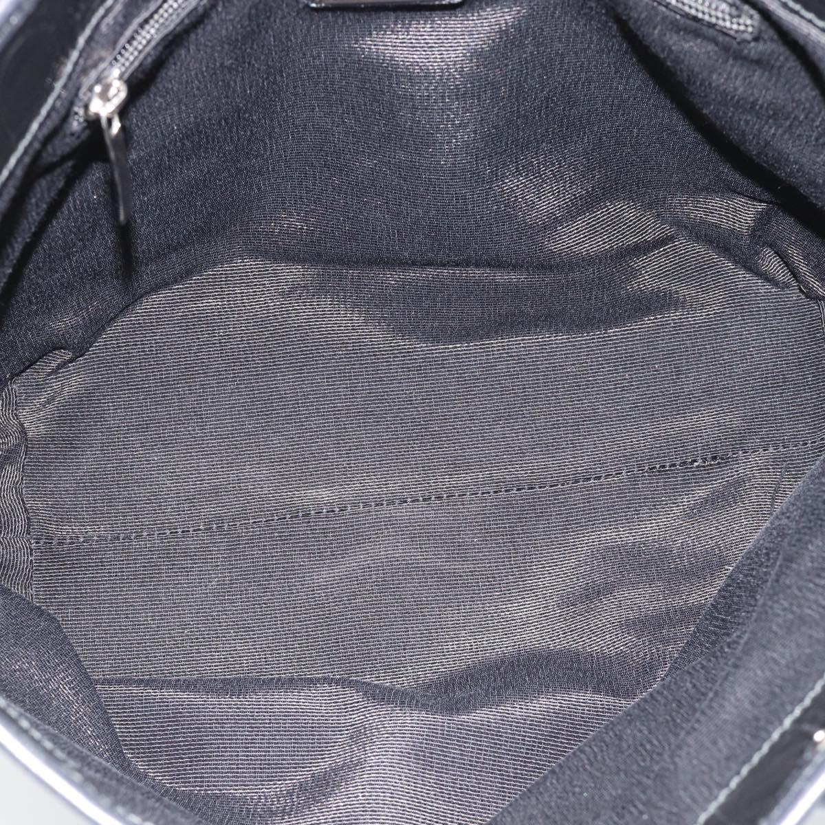 Salvatore Ferragamo Gancini Tote Bag Patent leather Black Silver Auth bs35253