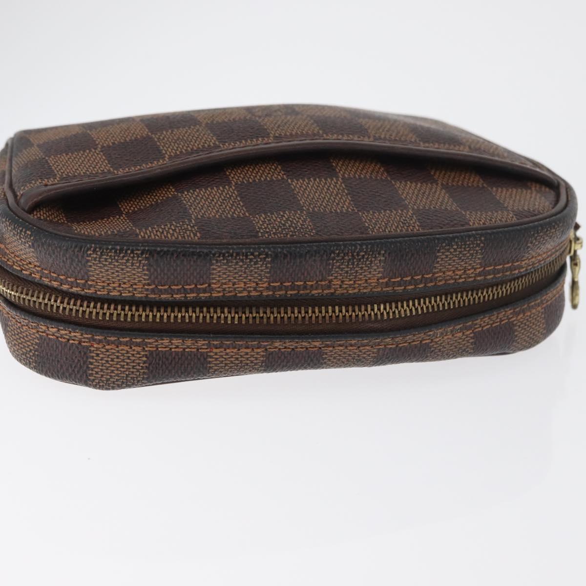 LOUIS VUITTON Damier Ebene Pochette Ipanema Shoulder Bag N51296 LV Auth bs35266