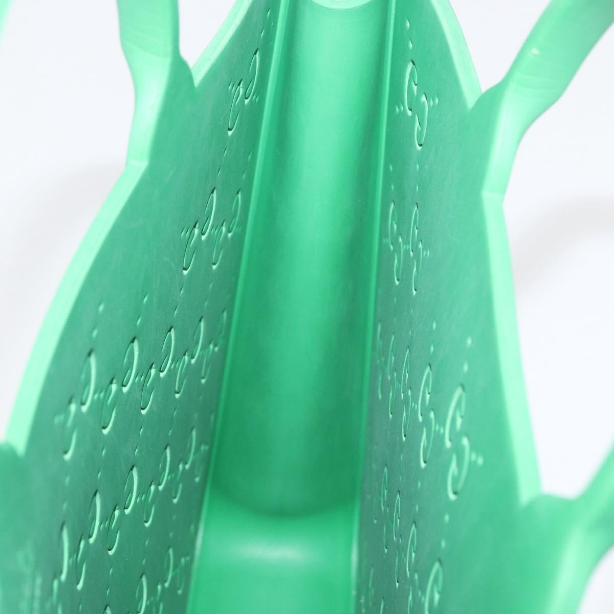 GUCCI GG Children's Tote Bag Rubber Green 679365 Auth bs35286A
