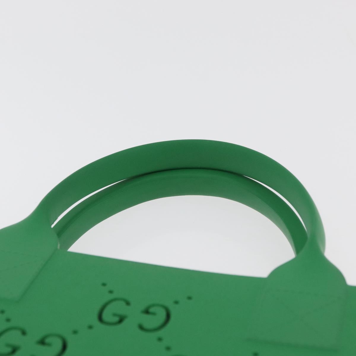 GUCCI GG Children's Tote Bag Rubber Green 679365 Auth bs35286A