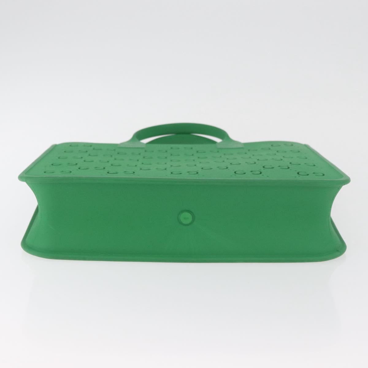 GUCCI GG Children's Tote Bag Rubber Green 679365 Auth bs35286A