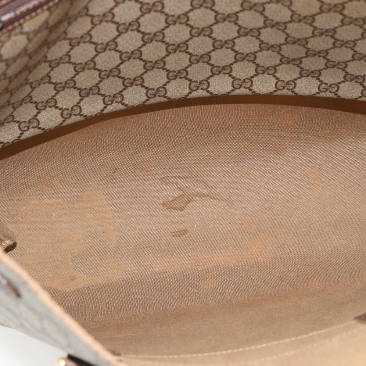 GUCCI GG Supreme Web Sherry Line Tote Bag PVC Beige Red 39 02 091 Auth bs35298