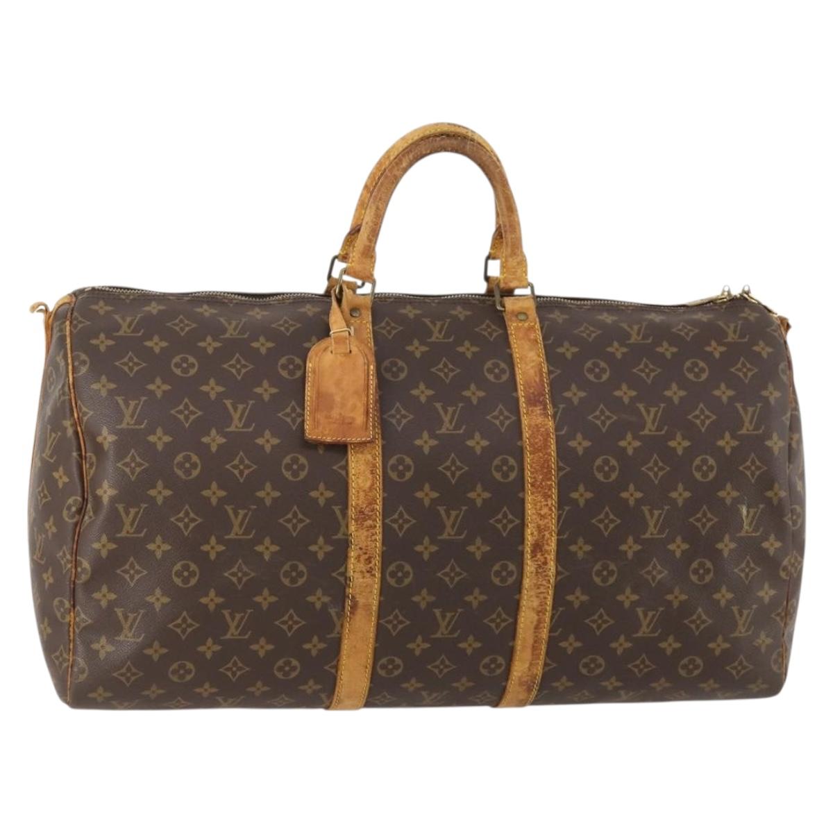 LOUIS VUITTON Monogram Keepall Bandouliere55 Boston Bag M41414 LV Auth bs35314