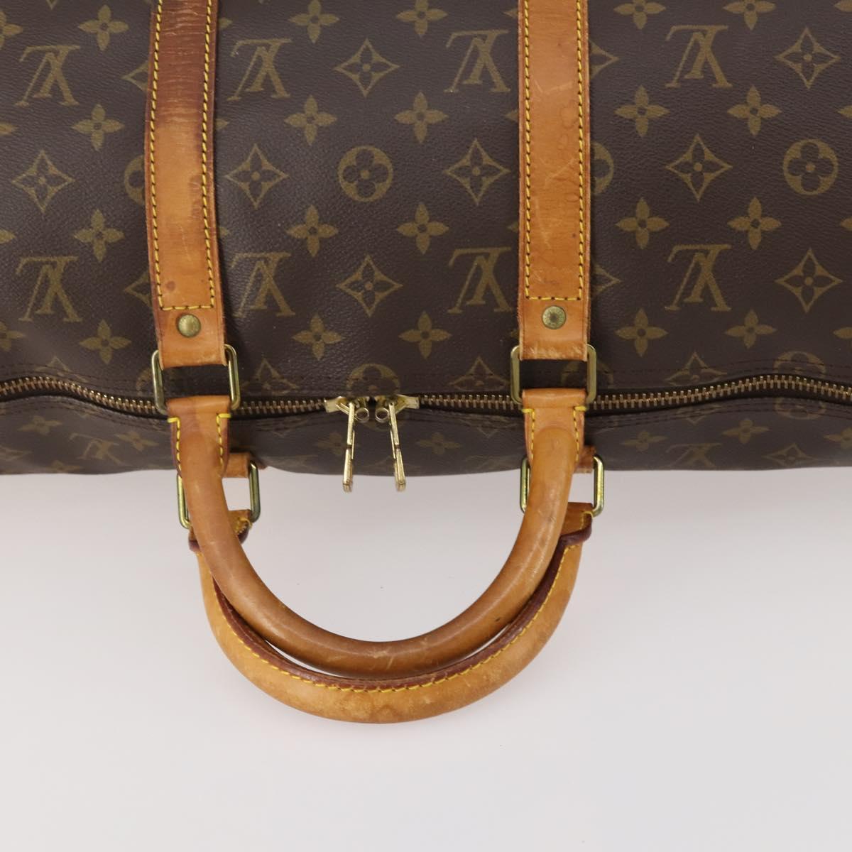 LOUIS VUITTON Monogram Keepall Bandouliere 50 Boston Bag M41416 LV Auth bs35315