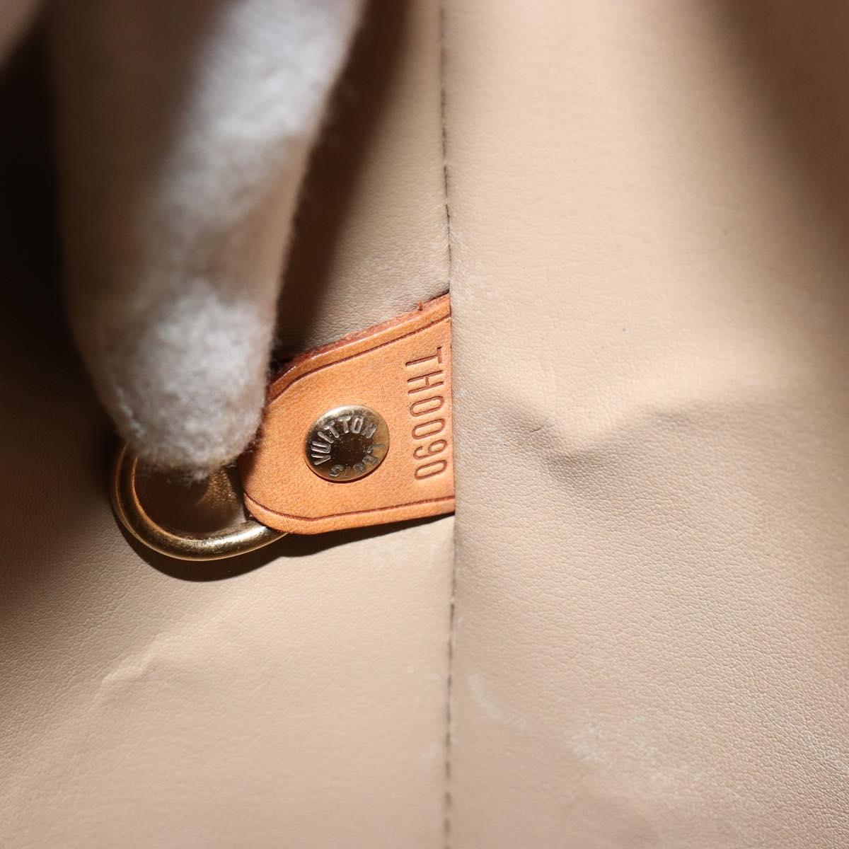 LOUIS VUITTON Monogram Vernis Houston Hand Bag Beige M91004 LV Auth bs35321