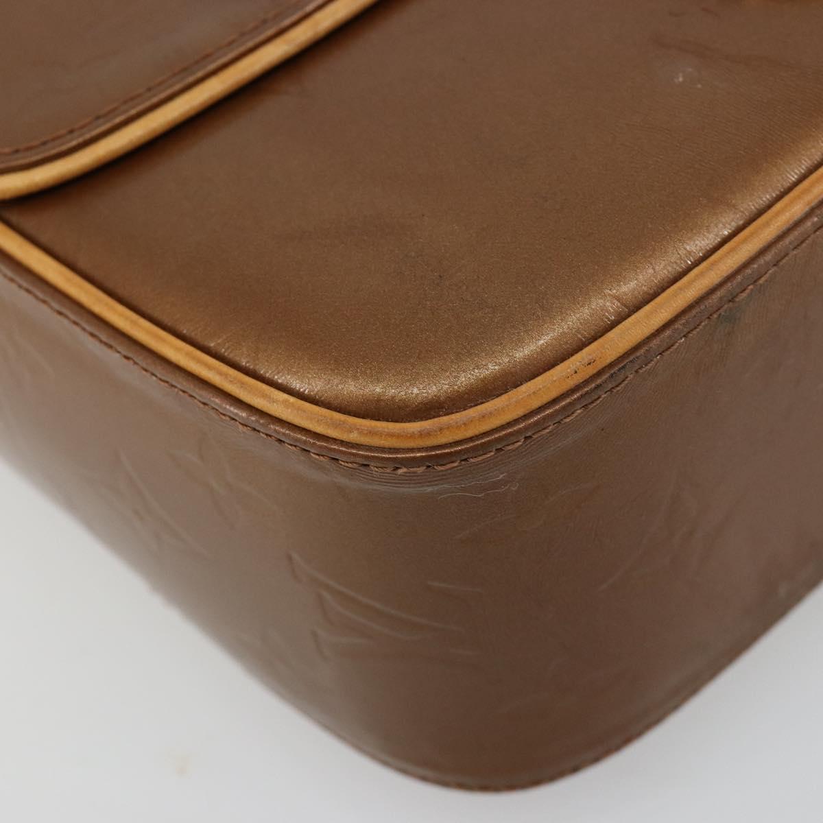LOUIS VUITTON Monogram Vernis Christie GM Bag Bronze M91107 LV Auth bs35323