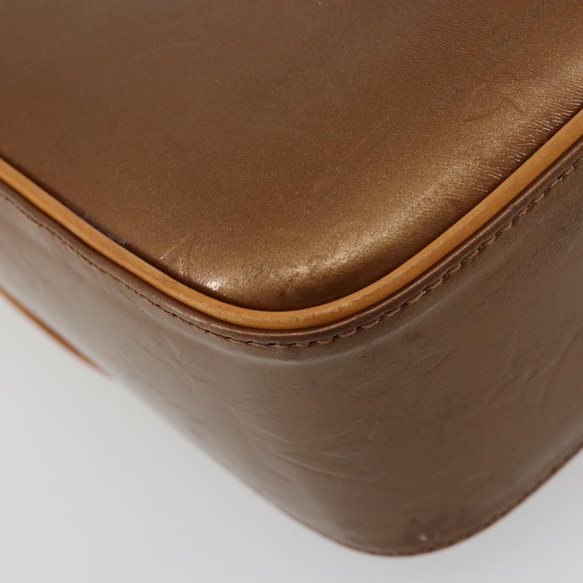 LOUIS VUITTON Monogram Vernis Christie GM Bag Bronze M91107 LV Auth bs35323