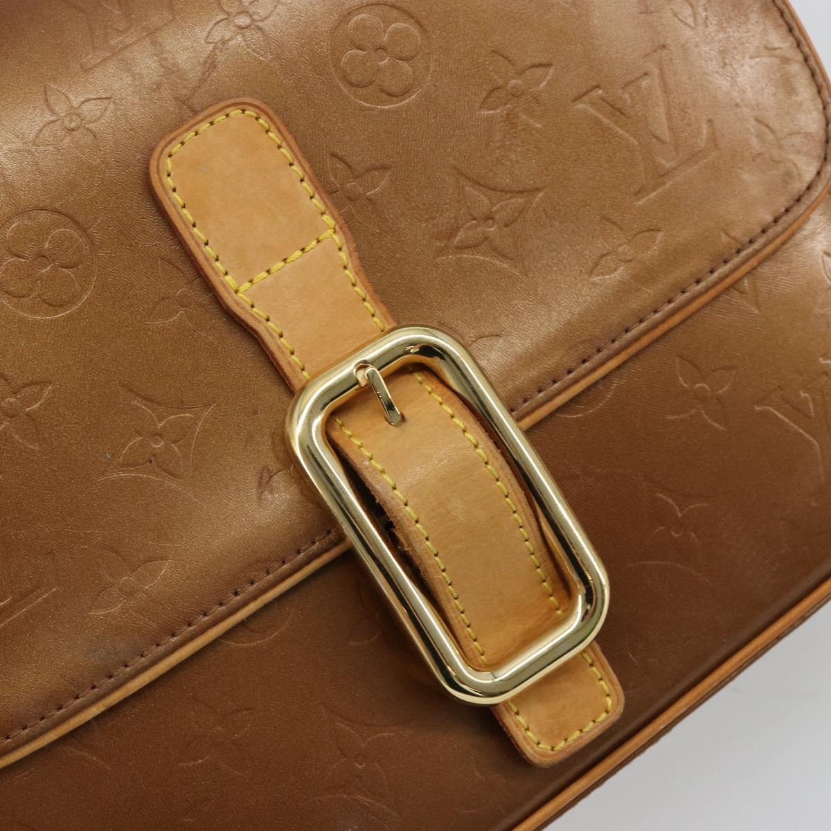 LOUIS VUITTON Monogram Vernis Christie GM Bag Bronze M91107 LV Auth bs35323