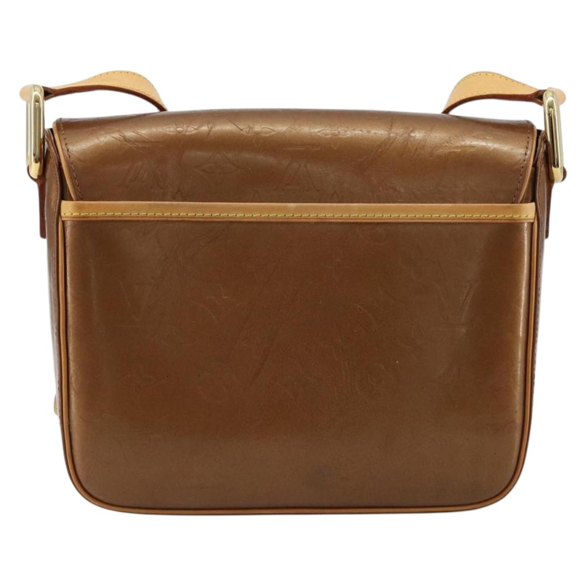 LOUIS VUITTON Monogram Vernis Christie GM Bag Bronze M91107 LV Auth bs35323