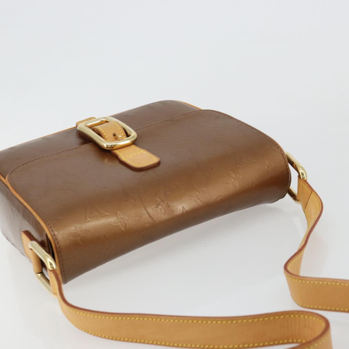 LOUIS VUITTON Monogram Vernis Christie GM Bag Bronze M91107 LV Auth bs35323
