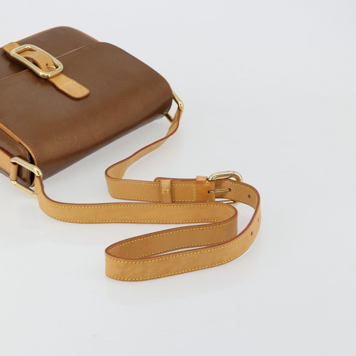 LOUIS VUITTON Monogram Vernis Christie GM Bag Bronze M91107 LV Auth bs35323