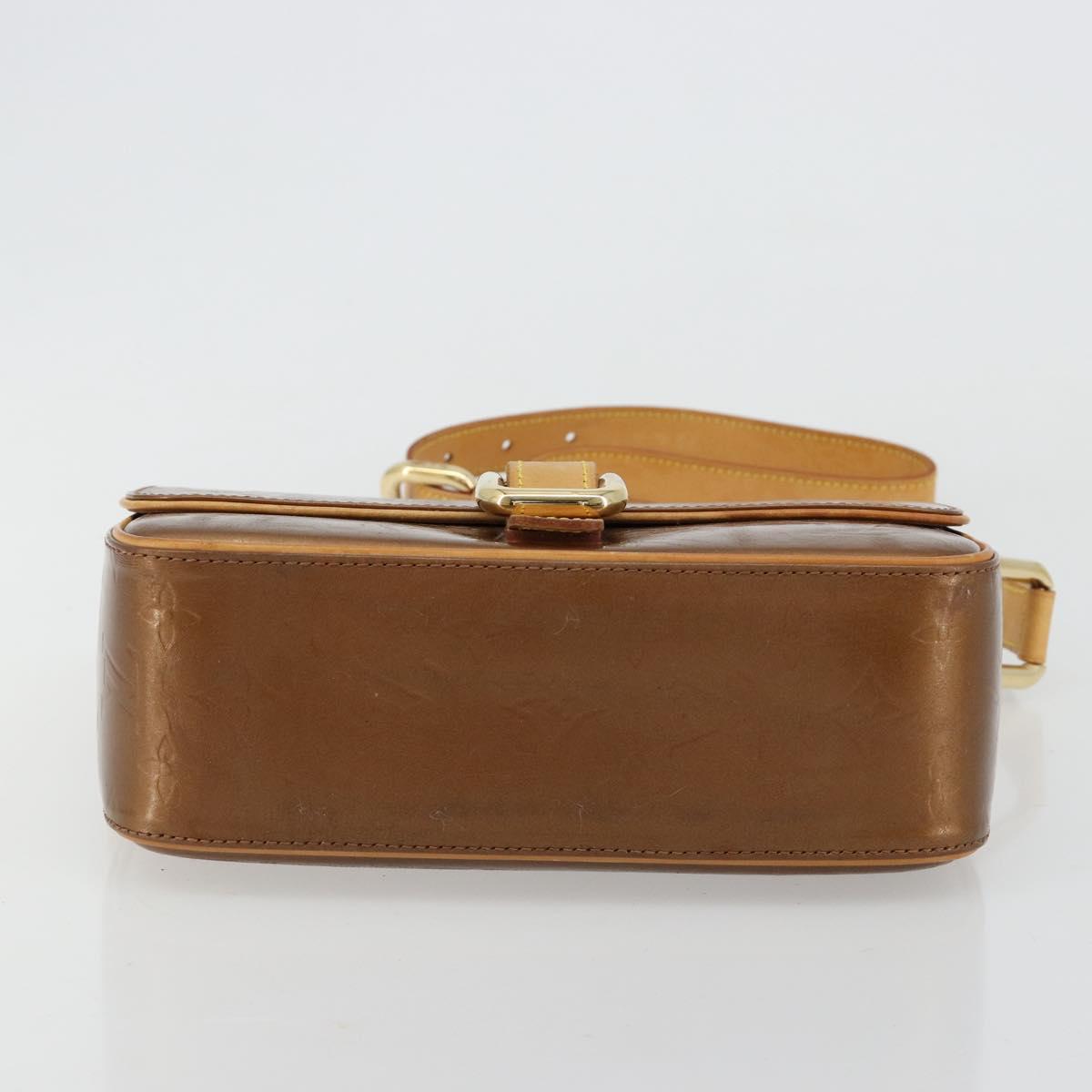 LOUIS VUITTON Monogram Vernis Christie GM Bag Bronze M91107 LV Auth bs35323