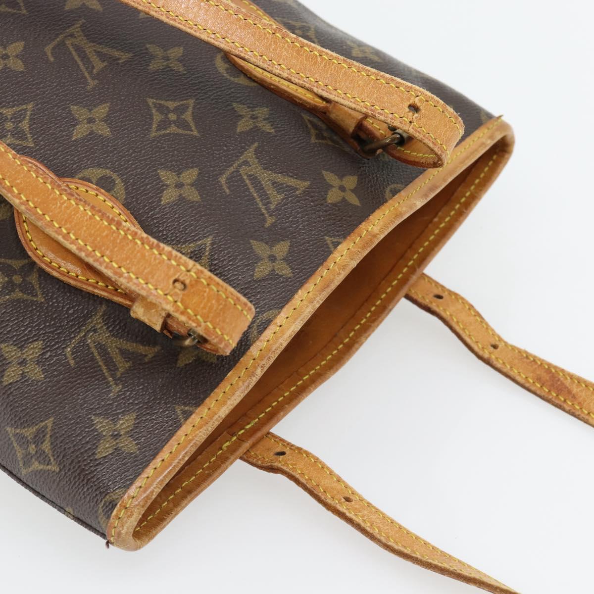 LOUIS VUITTON Monogram Bucket PM Shoulder Bag M42238 LV Auth bs35325