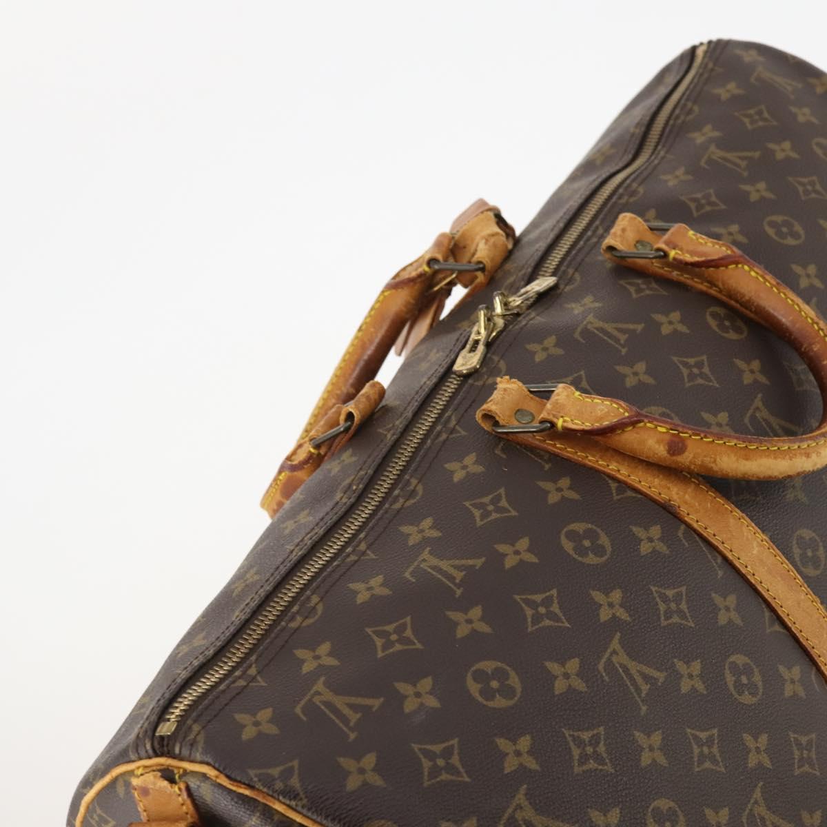 LOUIS VUITTON Monogram Keepall Bandouliere 55 Boston Bag M41414 LV Auth bs35329