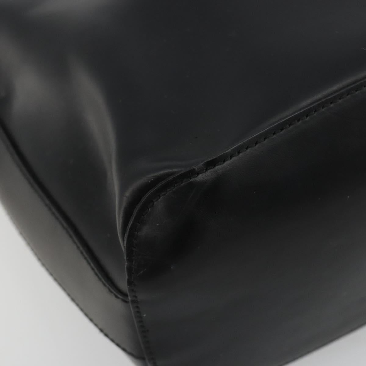 GUCCI Shoulder Bag Leather Black Silver 0013814 Auth bs35336