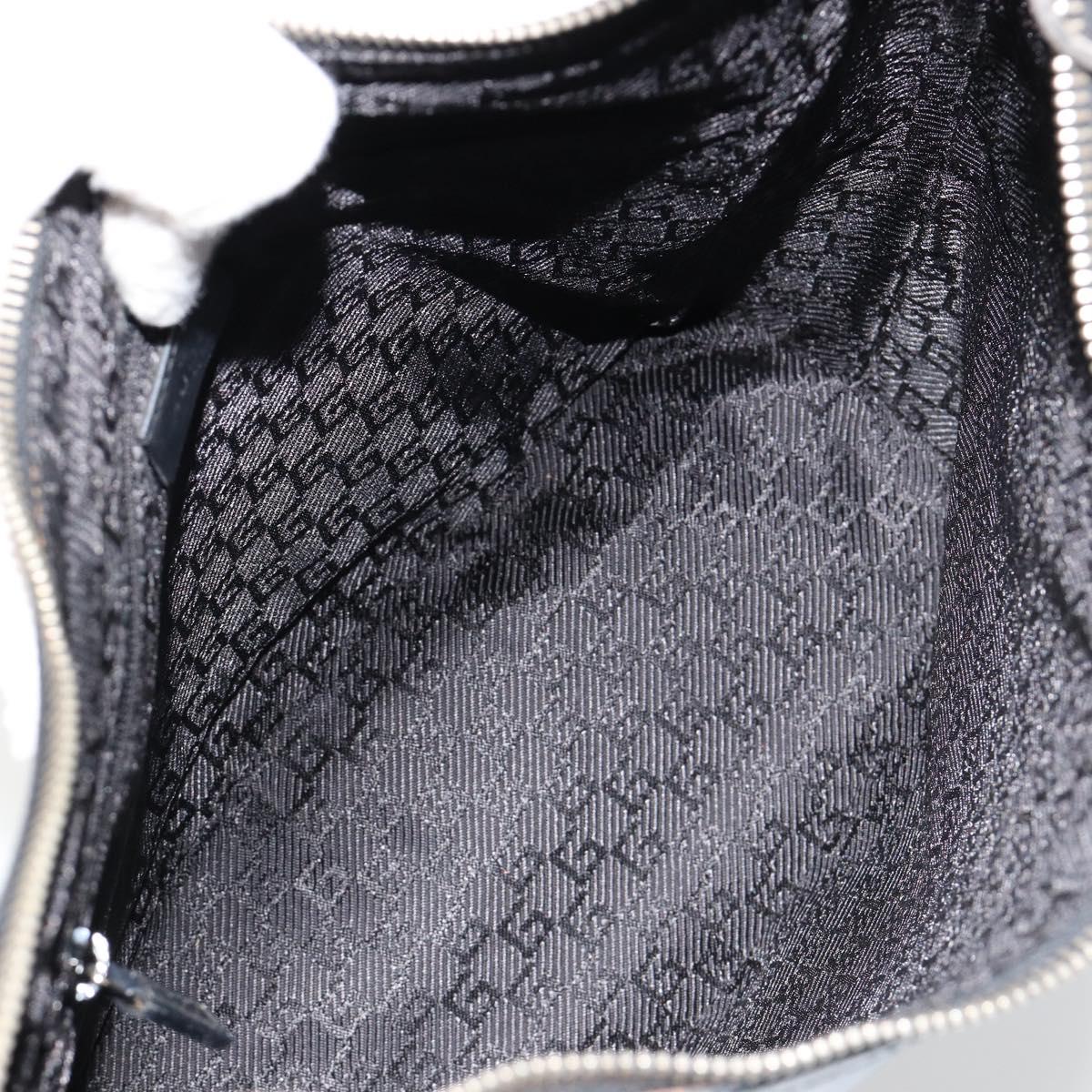 GUCCI Shoulder Bag Leather Black Silver 0013814 Auth bs35336