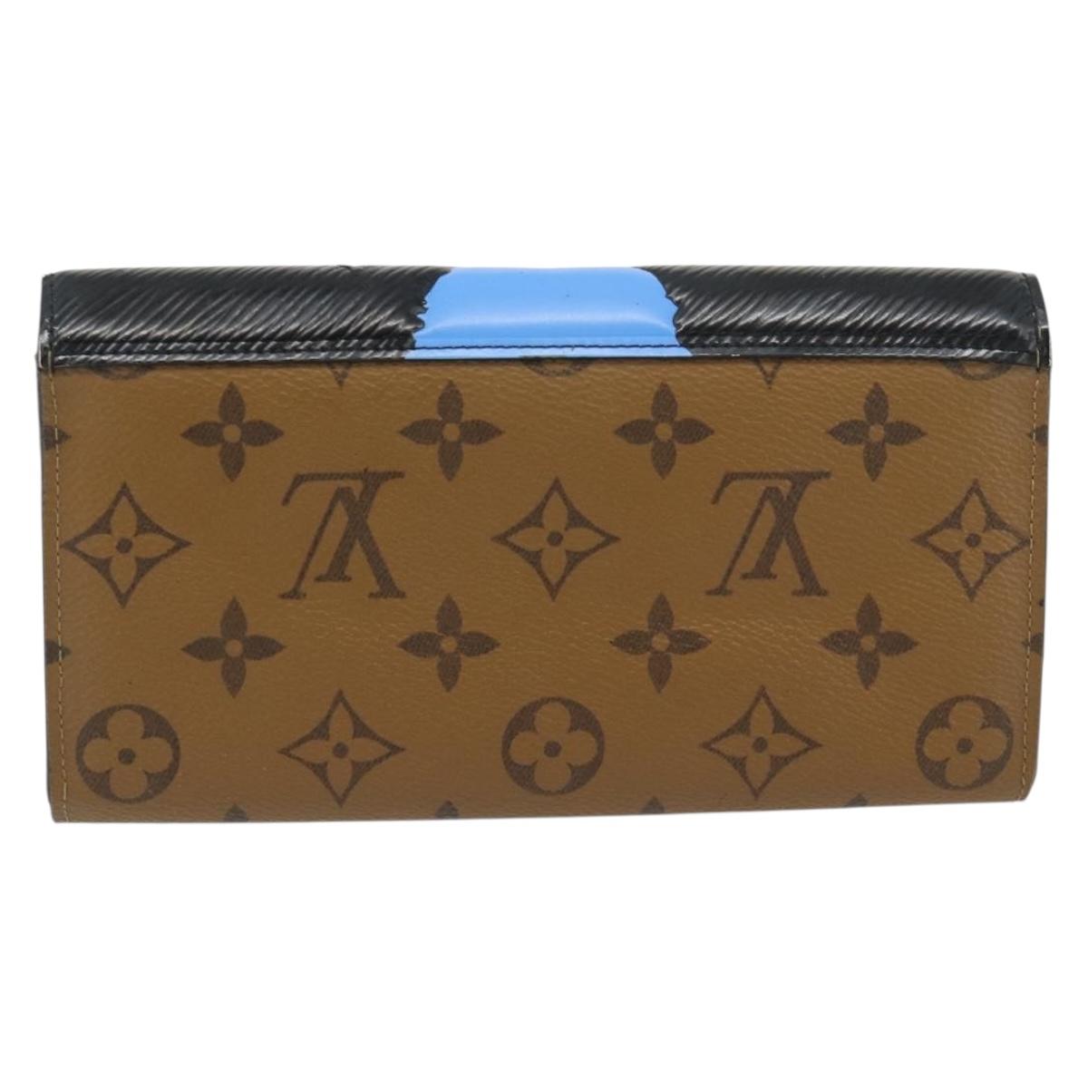 LOUIS VUITTON Monogram Reverse Portefeuille Sarah Wallet M67255 LV Auth bs35359