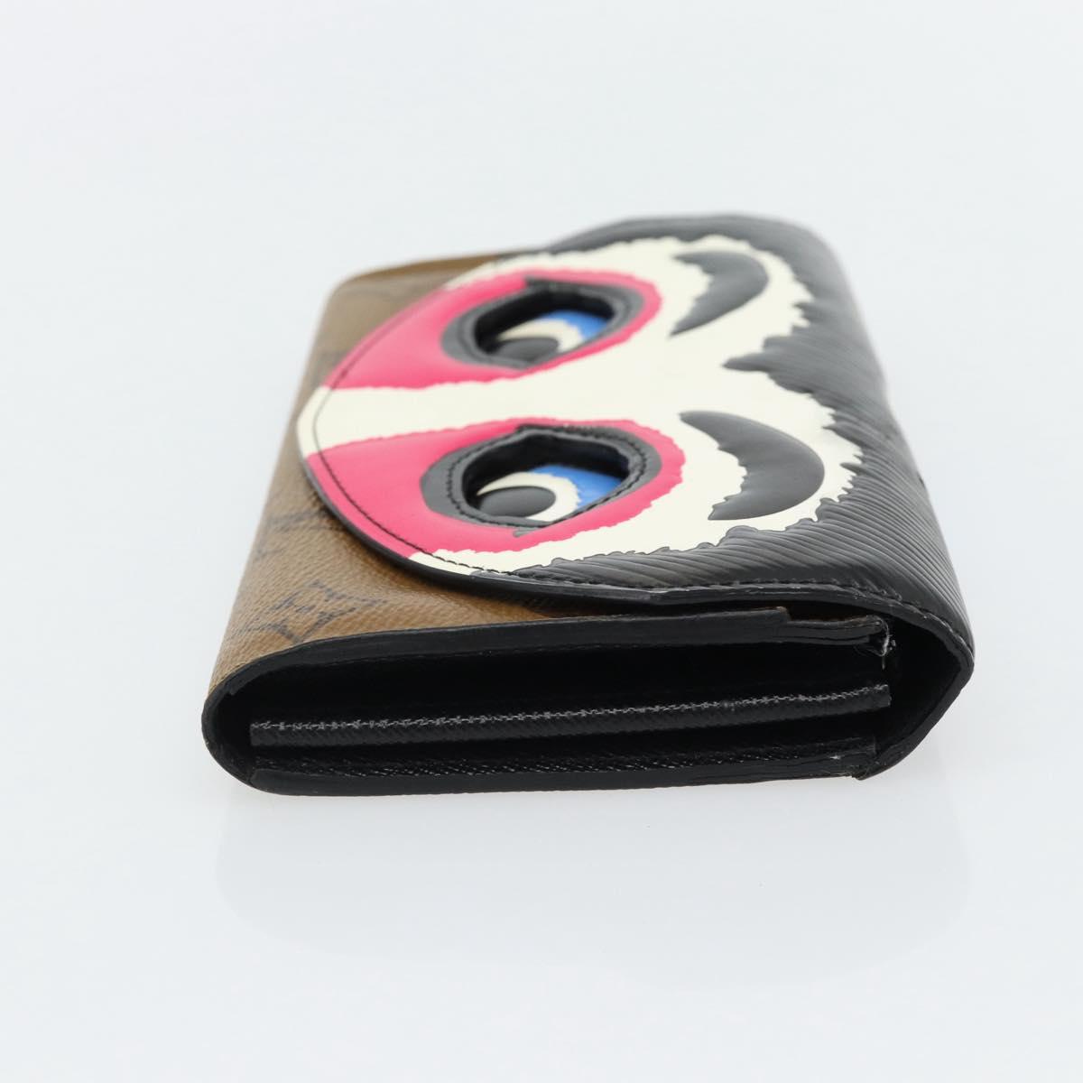 LOUIS VUITTON Monogram Reverse Portefeuille Sarah Wallet M67255 LV Auth bs35359