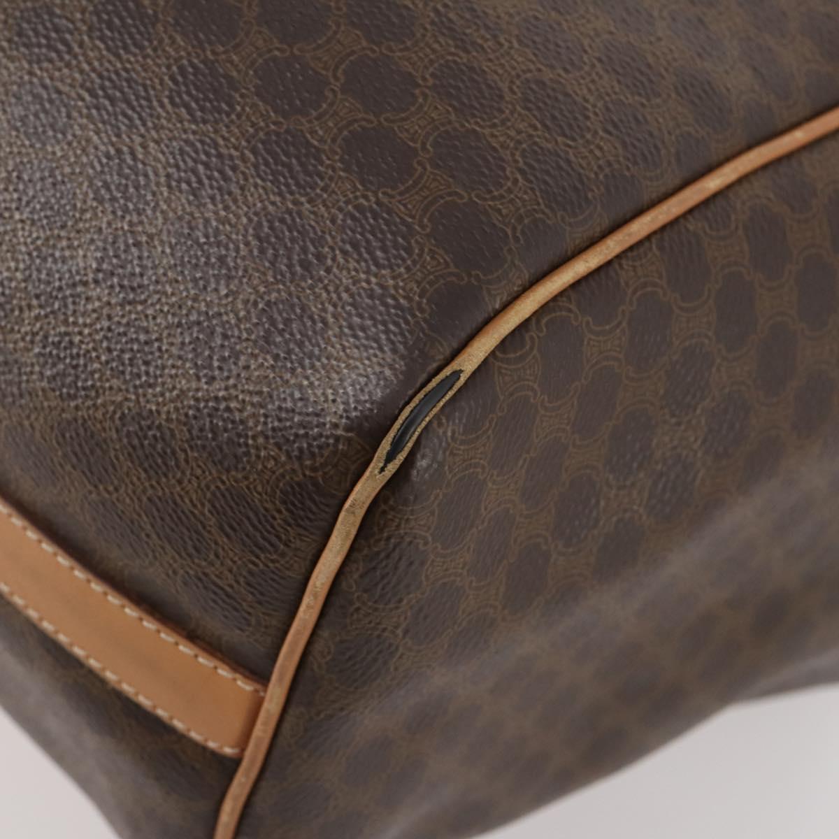 CELINE Macadam Canvas Shoulder Bag PVC Leather 2 Set Brown Auth bs35363