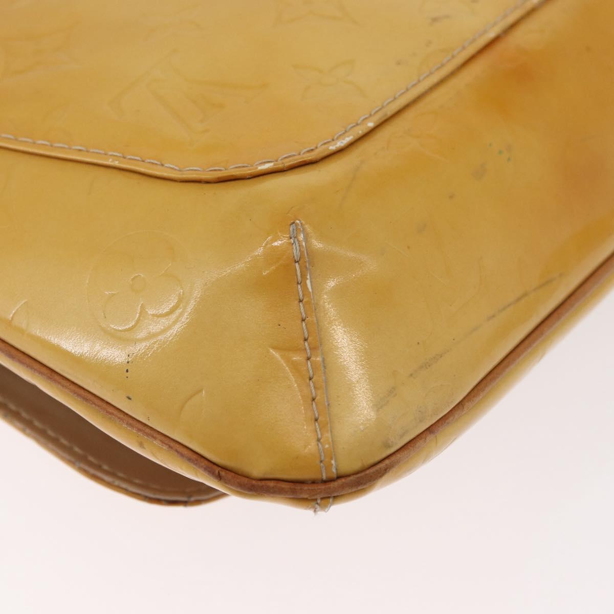 LOUIS VUITTON Monogram Vernis Thompson Street Bag Beige M91301 LV Auth bs35374