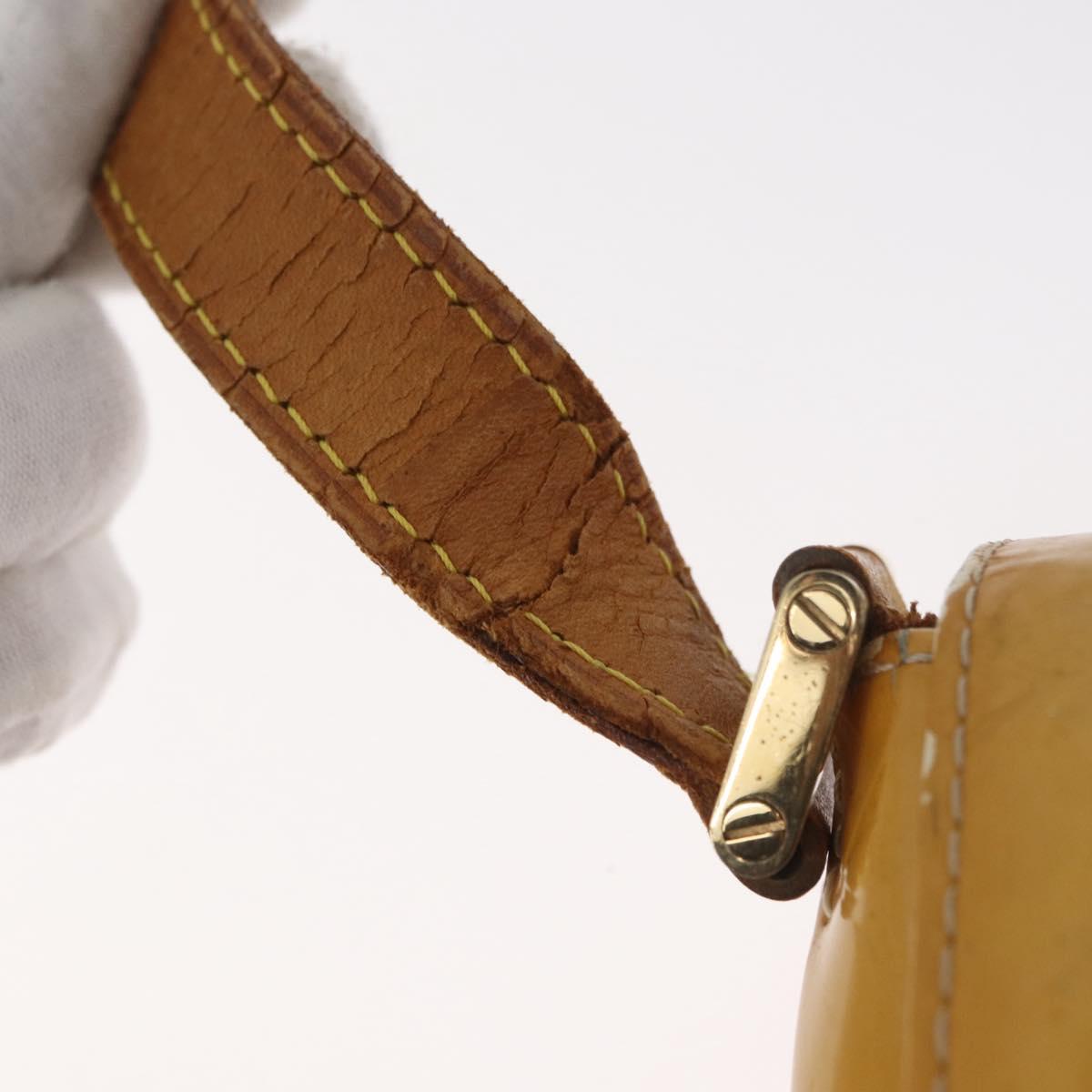 LOUIS VUITTON Monogram Vernis Thompson Street Bag Beige M91301 LV Auth bs35374