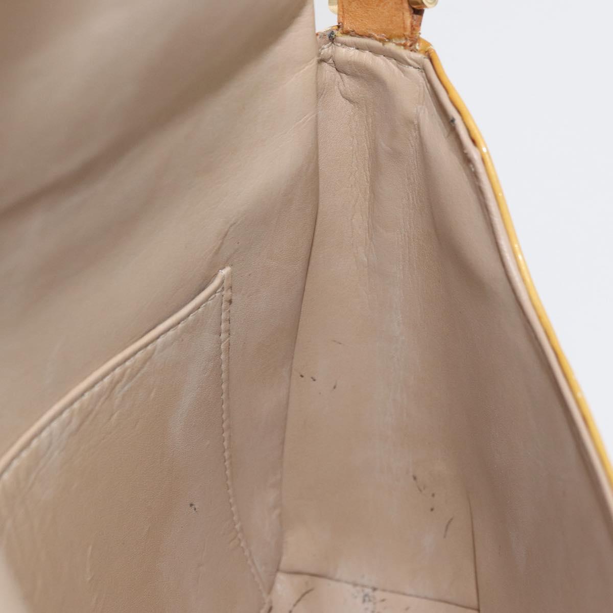 LOUIS VUITTON Monogram Vernis Thompson Street Bag Beige M91301 LV Auth bs35374