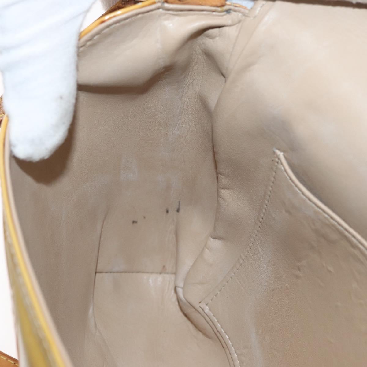 LOUIS VUITTON Monogram Vernis Thompson Street Bag Beige M91301 LV Auth bs35374