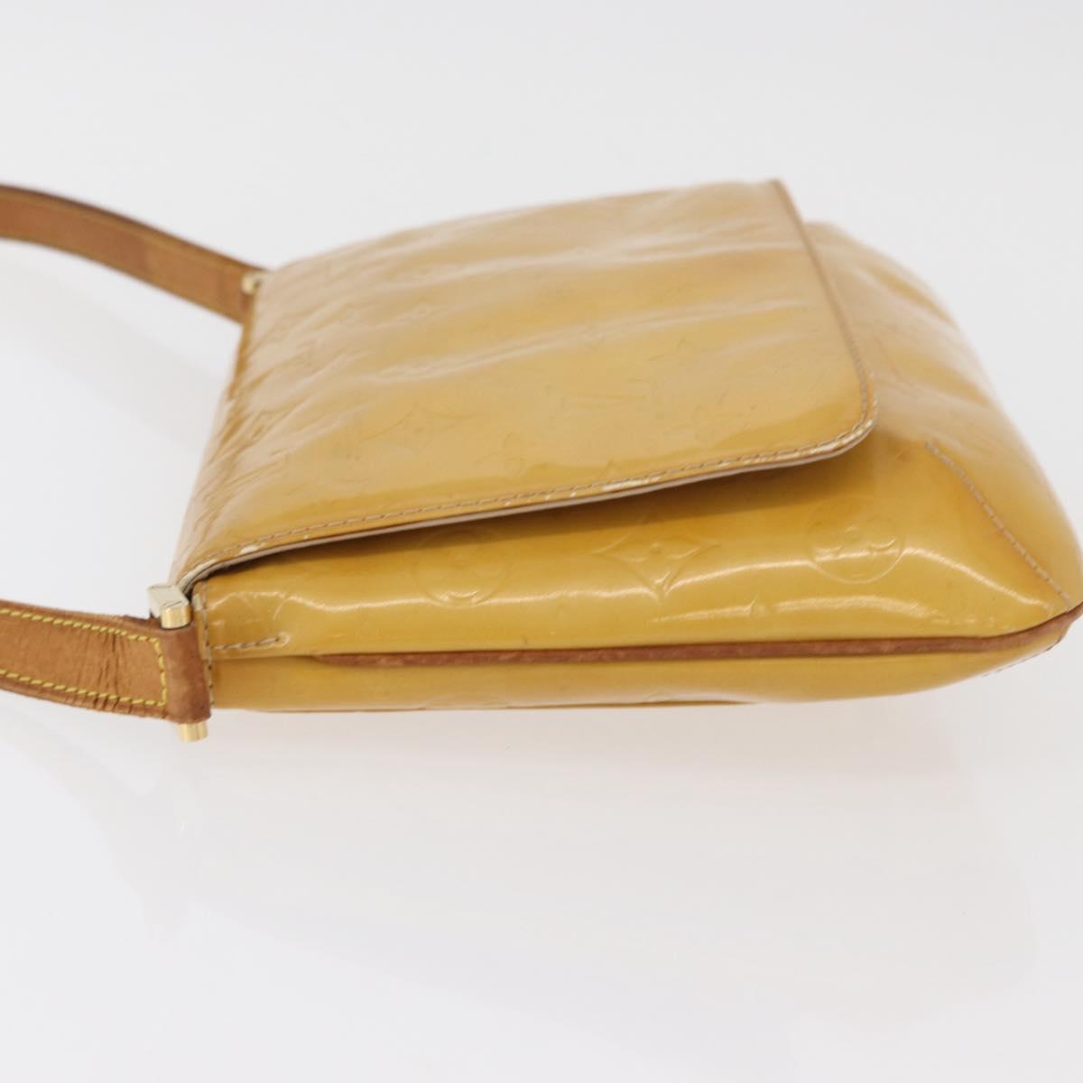 LOUIS VUITTON Monogram Vernis Thompson Street Bag Beige M91301 LV Auth bs35374