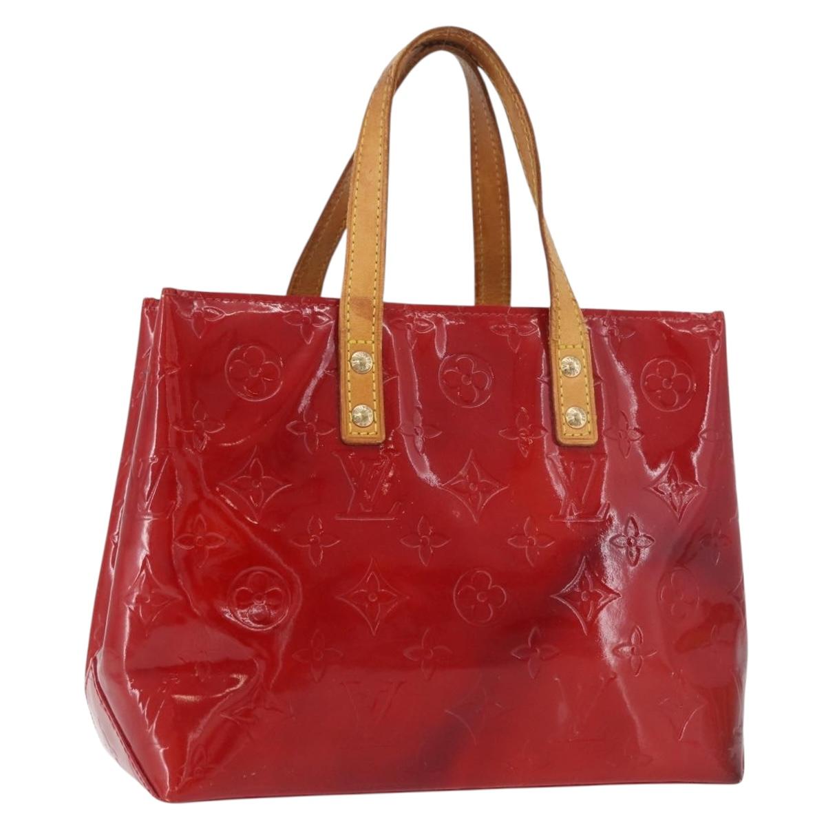 LOUIS VUITTON Monogram Vernis Reade PM Bag Pomme D'amour M91990 LV Auth bs35375