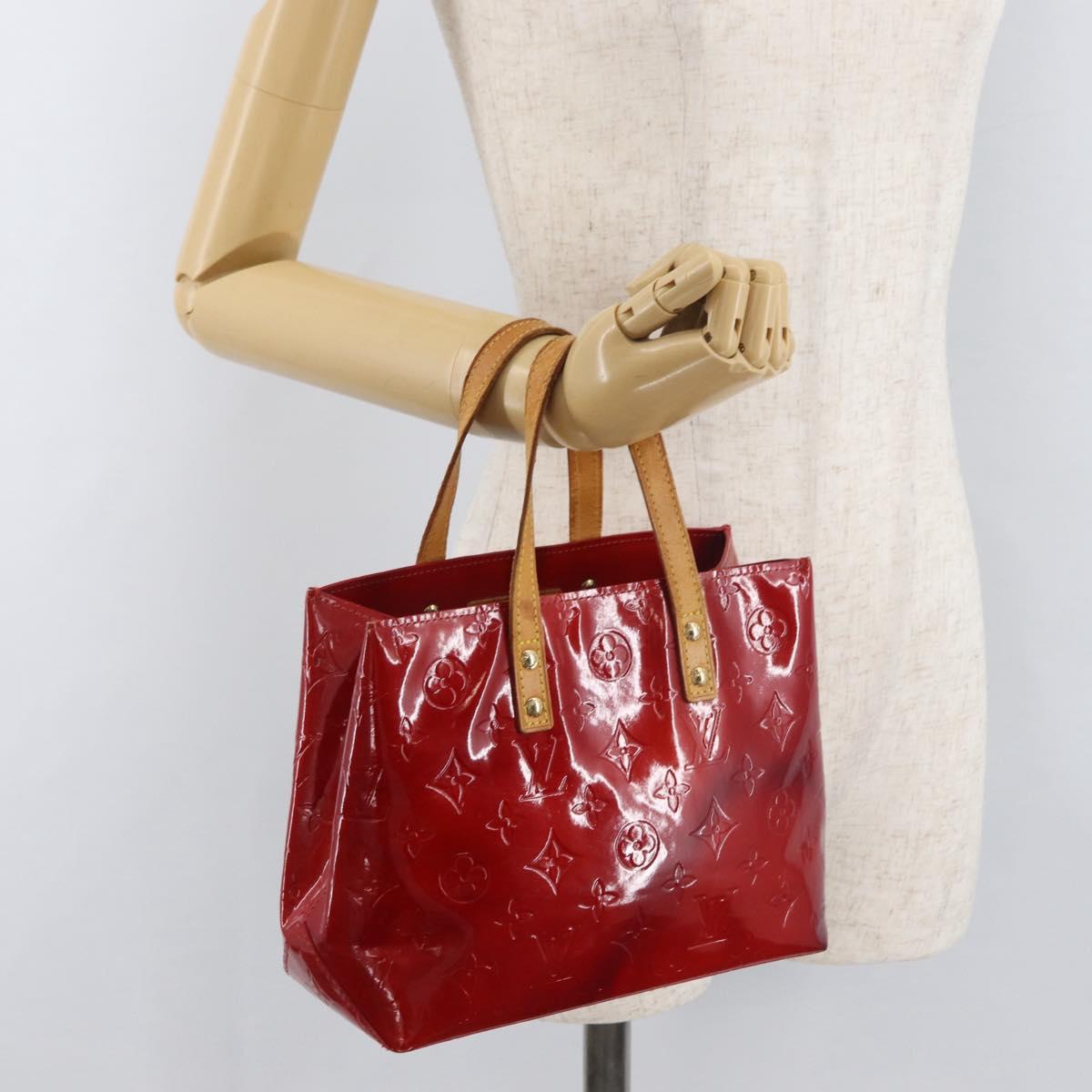 LOUIS VUITTON Monogram Vernis Reade PM Bag Pomme D'amour M91990 LV Auth bs35375