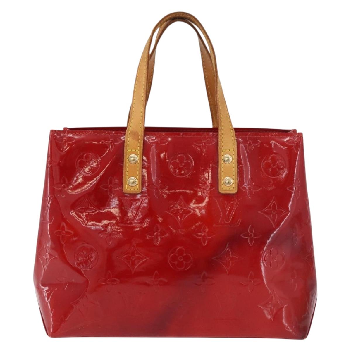 LOUIS VUITTON Monogram Vernis Reade PM Bag Pomme D'amour M91990 LV Auth bs35375