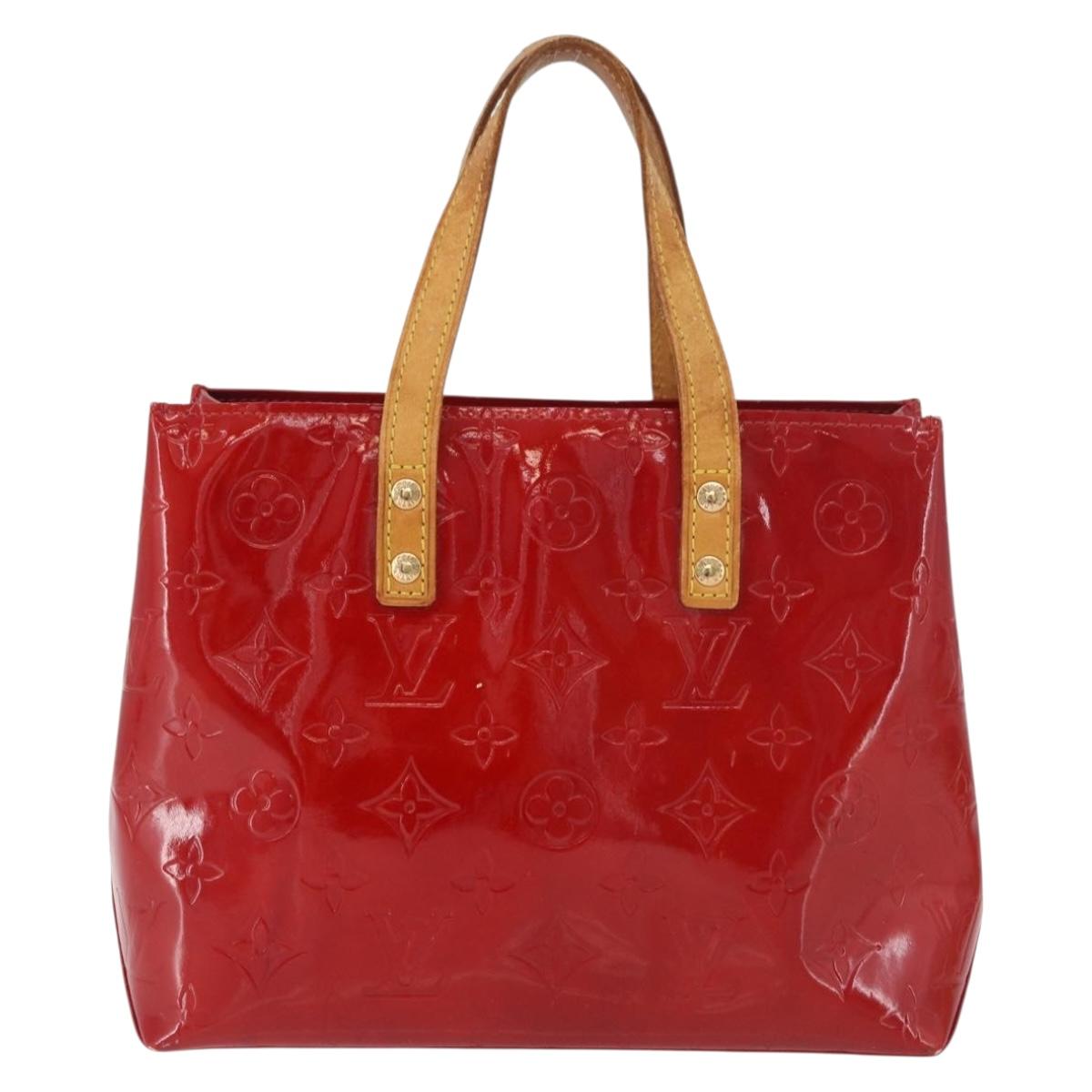 LOUIS VUITTON Monogram Vernis Reade PM Bag Pomme D'amour M91990 LV Auth bs35375