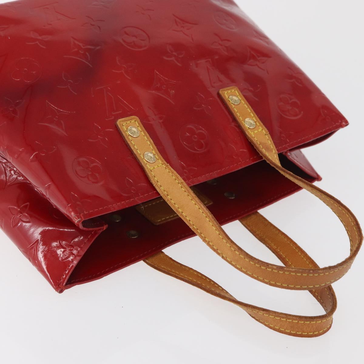 LOUIS VUITTON Monogram Vernis Reade PM Bag Pomme D'amour M91990 LV Auth bs35375