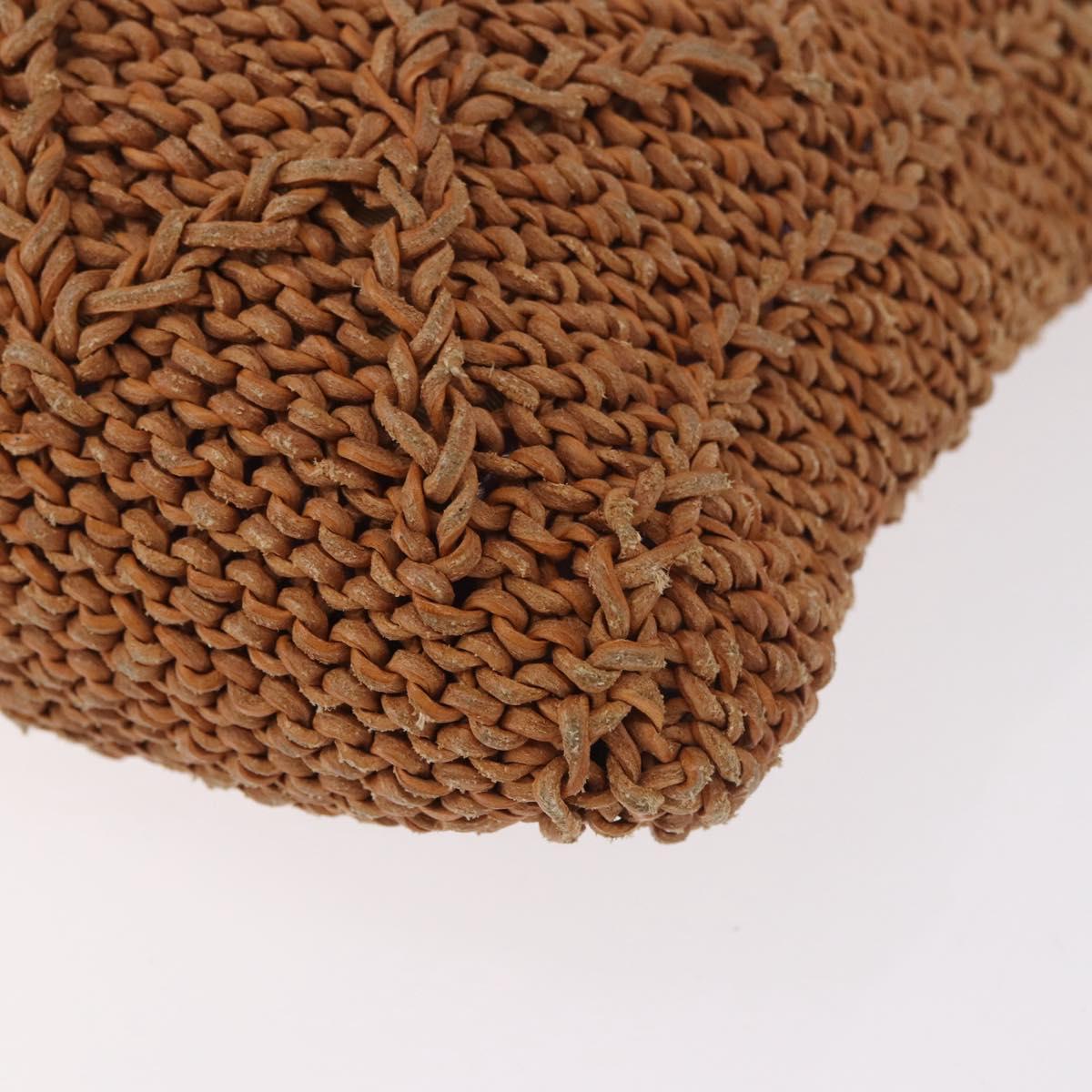 CHANEL Tote Bag Raffia Brown CC Auth bs35379A