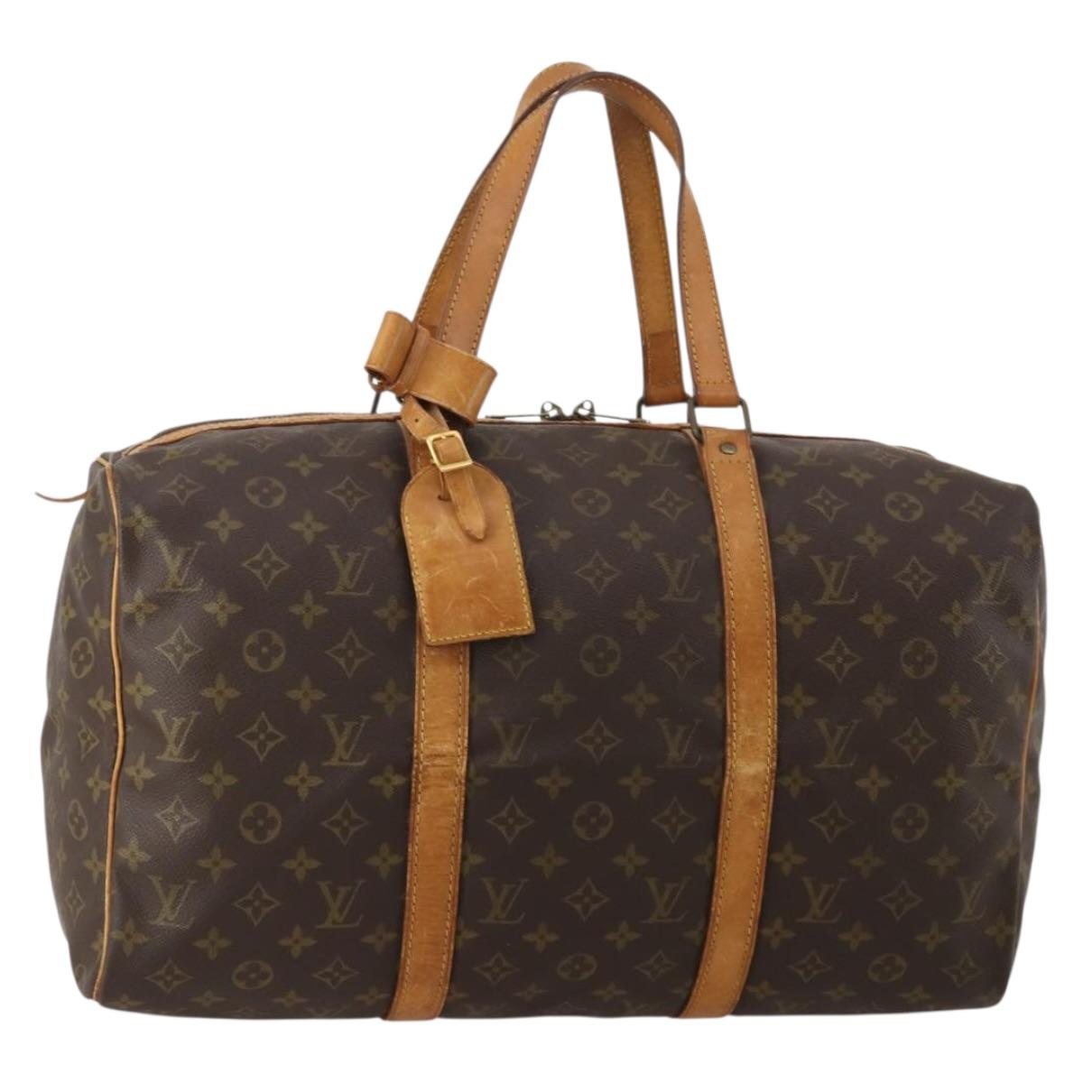 LOUIS VUITTON Monogram Sac Souple 45 Boston Bag M41624 LV Auth bs35386