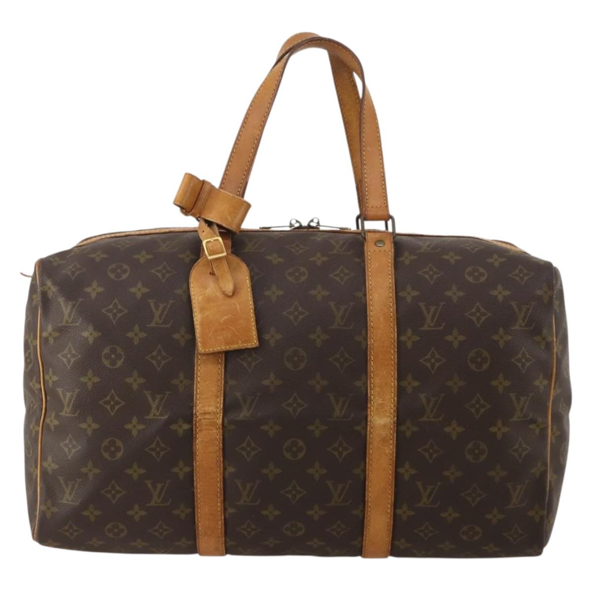 LOUIS VUITTON Monogram Sac Souple 45 Boston Bag M41624 LV Auth bs35386